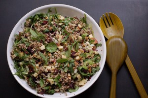 Shredded Kale Salad With Pecans and Cranberries