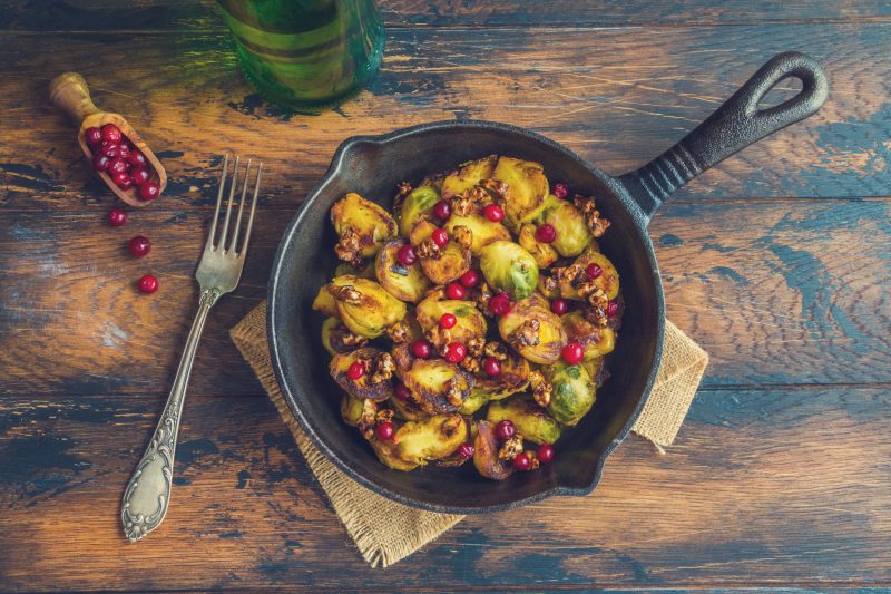 Cranberry Walnut Roasted Brussel Sprouts