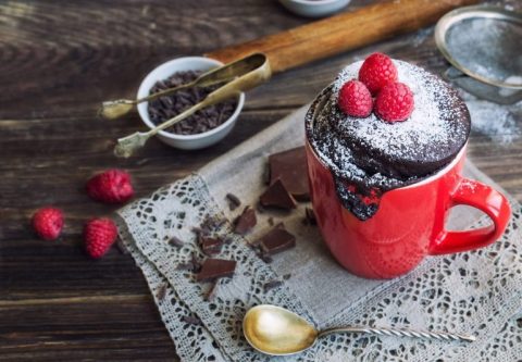 60-Second Triple Chocolate Mug Cake for Valentines