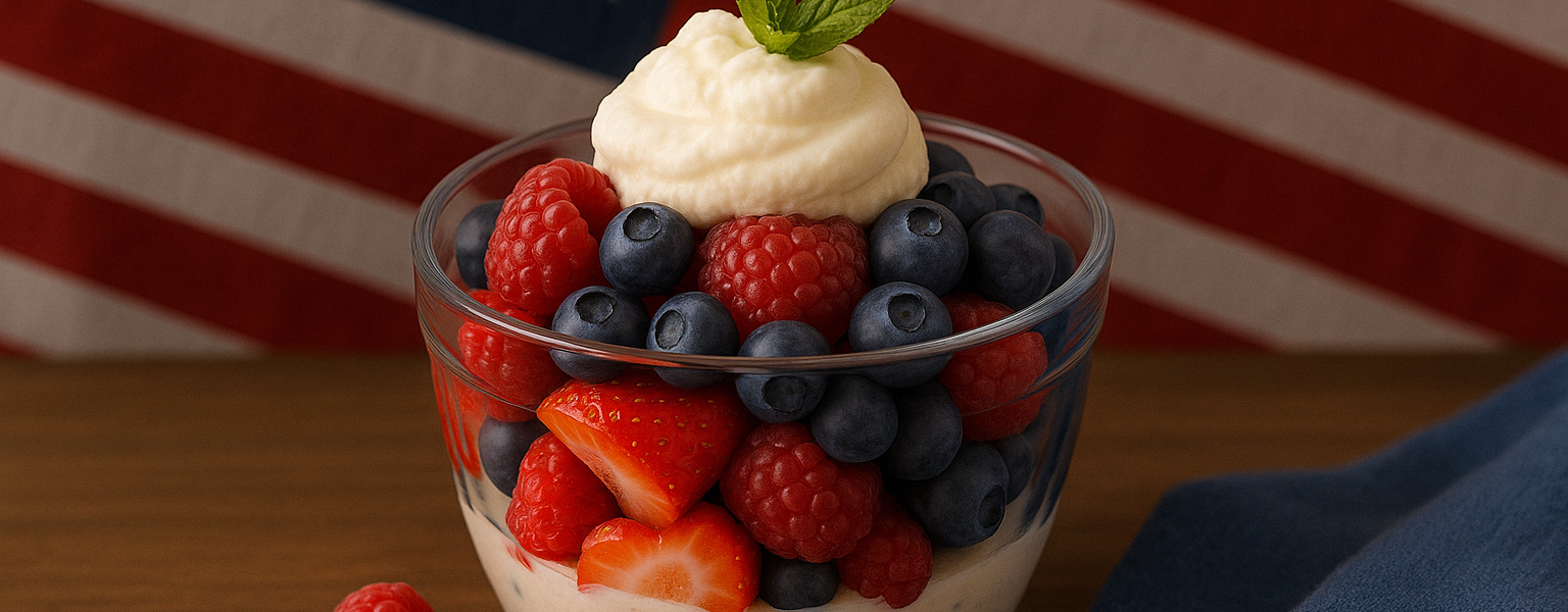 Patriotic Keto Zone Berry Salad with Coconut Cream 1800 x 1200