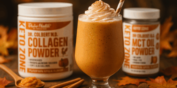 Fall Glow Pumpkin Spice Smoothie with MCT Oil Powder and Collagen Powder Pumpkin Spice Flavors