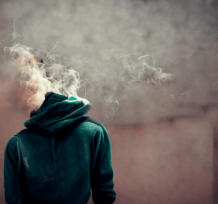 Sweatshirt with smoke rising