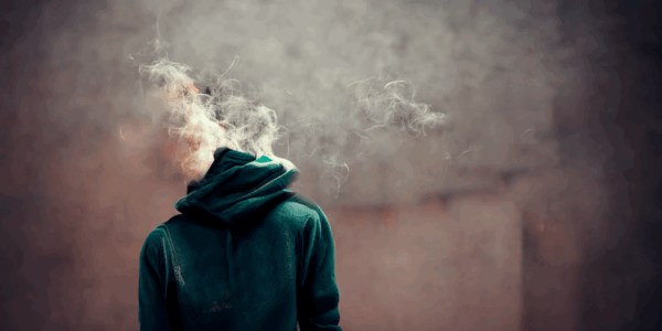 Sweatshirt with smoke rising