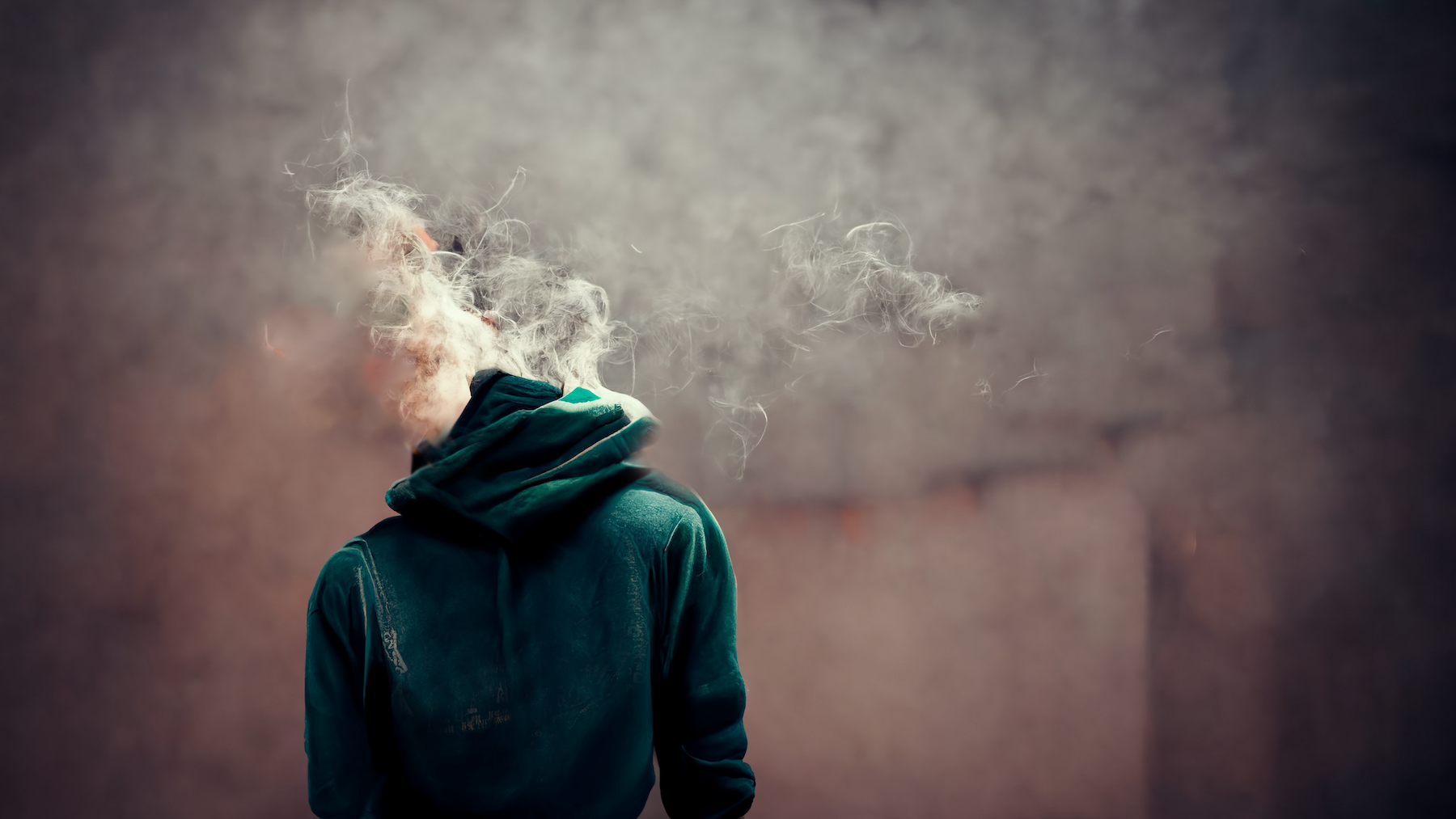 Sweatshirt with smoke rising