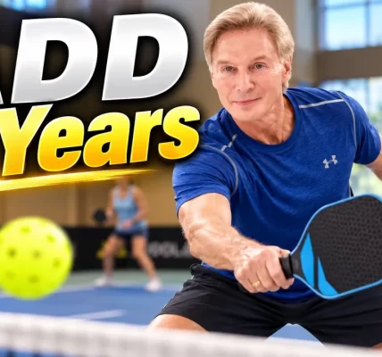 Dr. Don Colbert, MD playing pickleball, from Dr. Colbert's Broadcast episode on pickleball vs. the gym