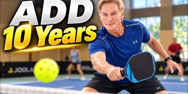 Dr. Don Colbert, MD playing pickleball, from Dr. Colbert's Broadcast episode on pickleball vs. the gym