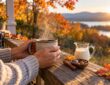 Black coffee with a small pitcher of cream and cinnamon on a sunny porch, a simple swap for non-dairy creamer calories